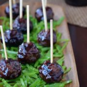 Asian Meatballs with Hoisin-Blackberry Glaze
