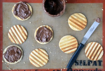 Nutella Waffle Sandwich Cookies
