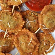 Deep-Fried Ravioli On a Stick Deep-Fried Ravioli On a Stick
