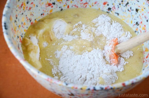 Banana bread batter