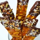 Chocolate-Dipped Pumpkin Seed Brittle with Sea Salt