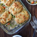 Leftover Turkey Pot Pie with Cheddar Biscuit Crust