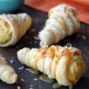 Thanksgiving Puff Pastry Cornucopias with Pumpkin-Coconut Mousse