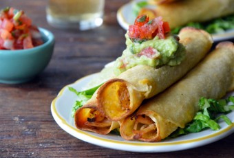 Healthy Baked Chicken and Cheese Taquitos