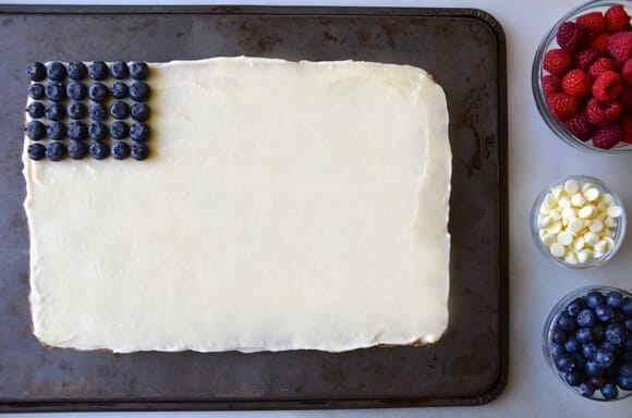 American Flag Cookie Cake #recipe