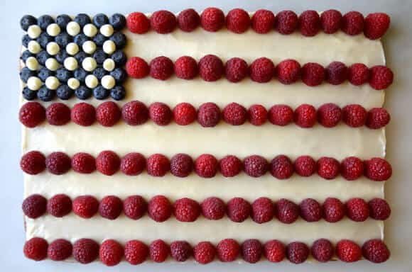 American Flag Cookie Cake #recipe