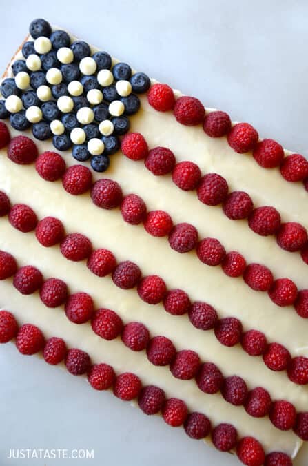 American Flag Cookie Cake #recipe