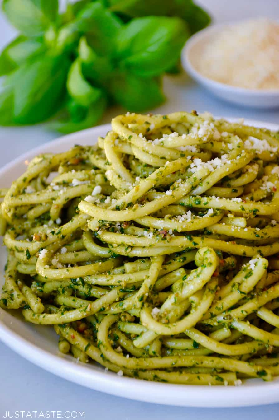 The Best Basil Pesto Pasta