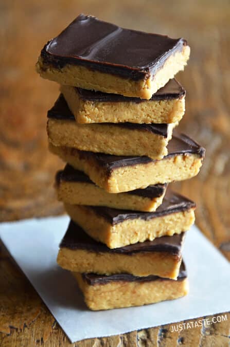 Momoo's Peanut Butter Bars from justataste.com #recipe