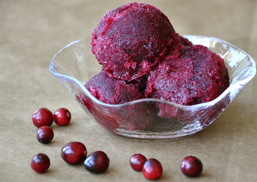 Cranberry Red Wine Sorbet