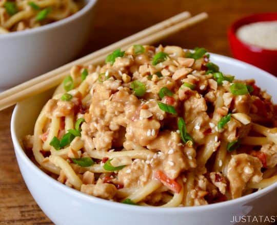 Dan Dan Peanut Noodles with Chicken