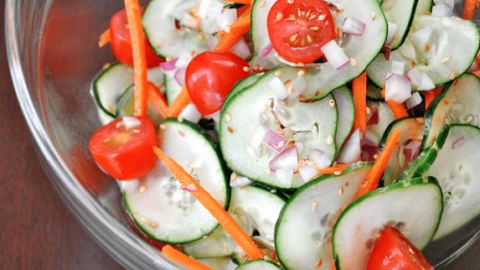 Cucumbers and Sesame Salad