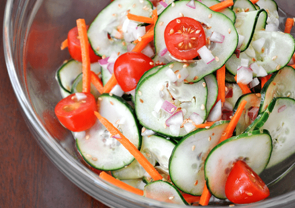 Cucumbers and Sesame Salad