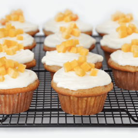 Peaches and Cream Cupcakes