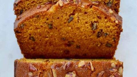 The Best Pumpkin Bread sliced