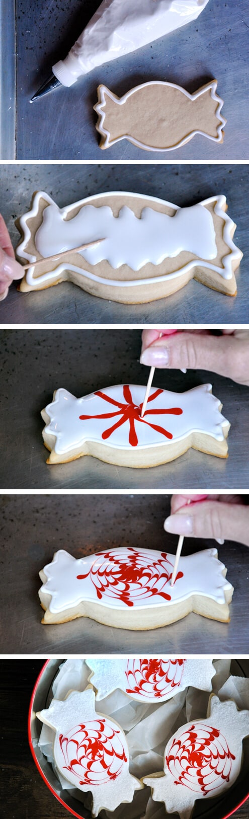 Peppermint Candy Cookies from justataste.com #recipe