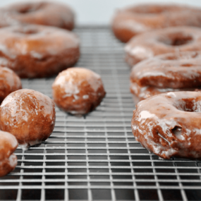 Glazed Sour Cream Doughnuts