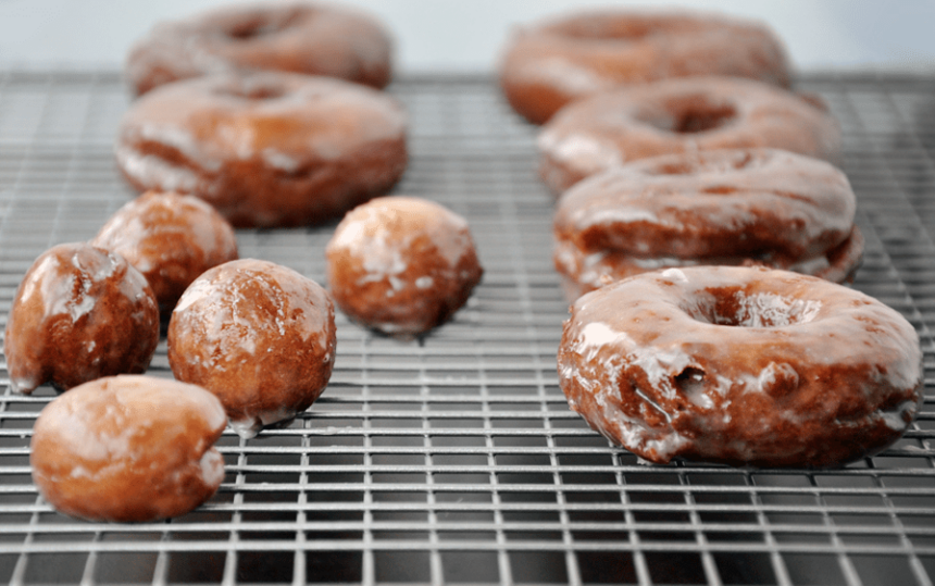 Glazed Sour Cream Doughnuts Just a Taste