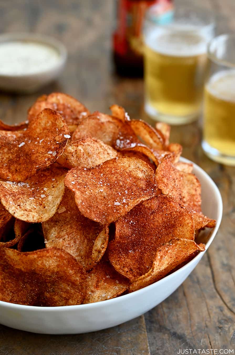 Homemade Barbecue Potato Chips - Just a Taste