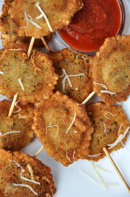 Deep-Fried Ravioli On a Stick