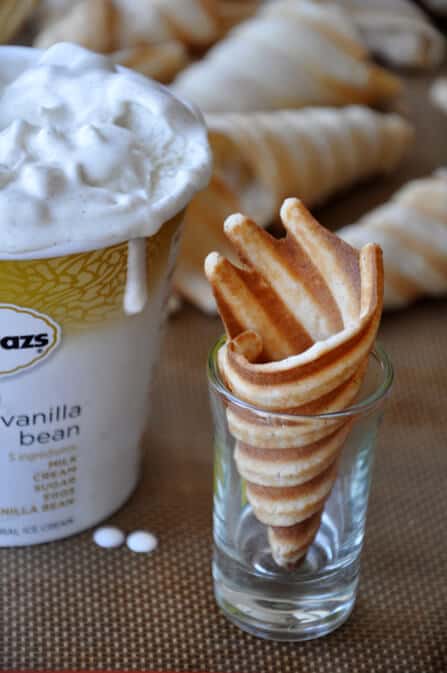 Homemade Waffle Cones Made on a Panini Press