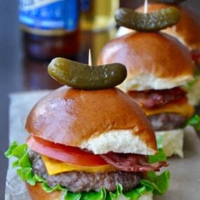 Grilled Sirloin Sliders with Bacon recipe on justataste.com
