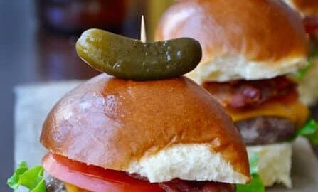 Grilled Sirloin Sliders with Bacon recipe on justataste.com