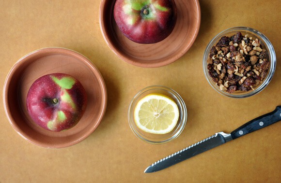 Baked Apples with Apricot Glaze