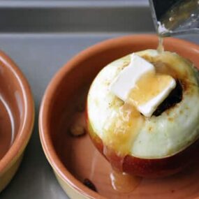 Baked Apples with Apricot Glaze
