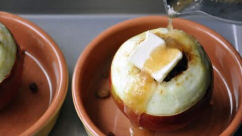 Baked Apples with Apricot Glaze