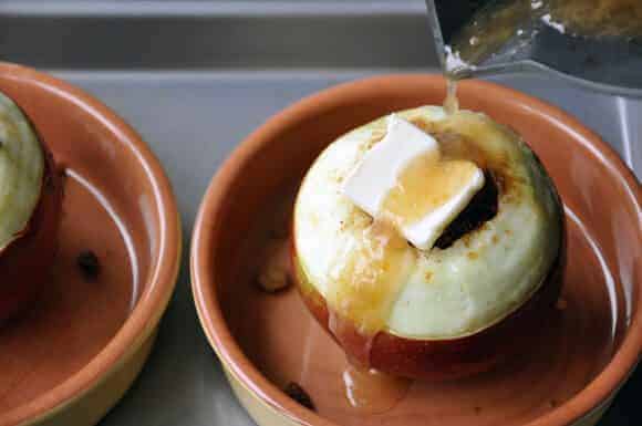 Baked Apples with Apricot Glaze