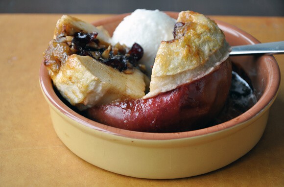 Baked Apples with Apricot Glaze