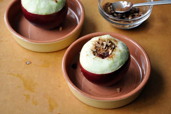 Baked Apples with Apricot Glaze