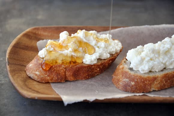 Ricotta and Honey Crostini