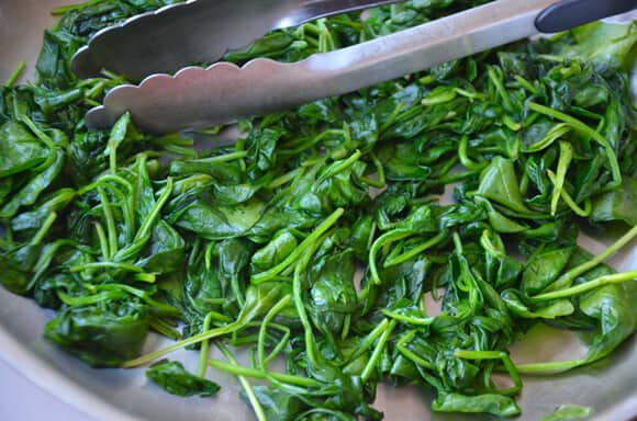 Green Lentils with Goat Cheese and Spinach