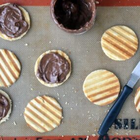 Nutella Waffle Sandwich Cookies