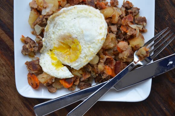 Crock Pot Beef and Bacon Hash