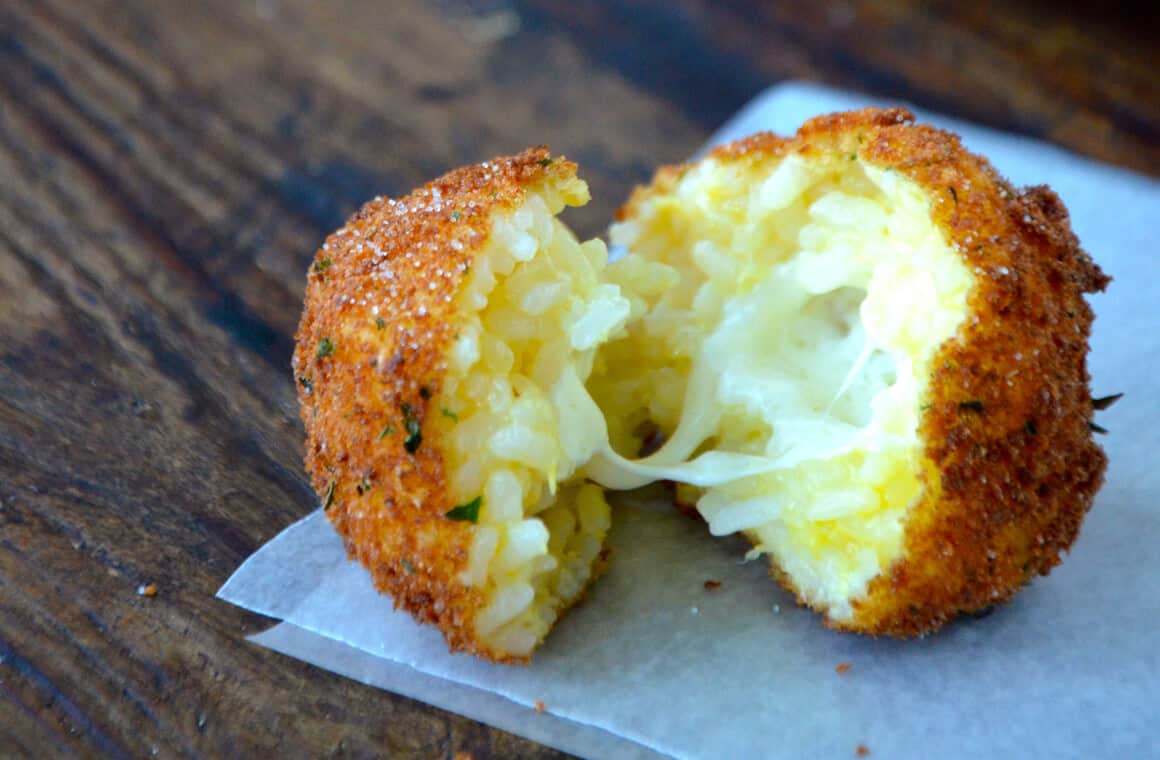 Arancini (Rice Balls) with Marinara Sauce