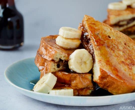 Banana and Nutella Stuffed French Toast