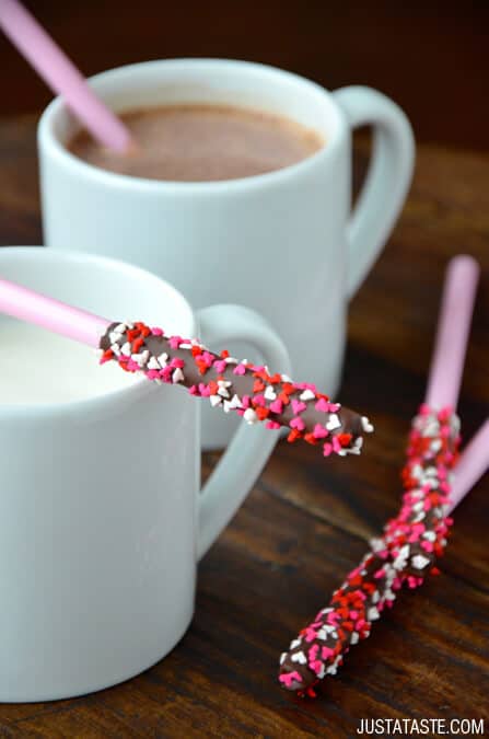 Hot Chocolate Stir Straws Recipe from Justataste.com