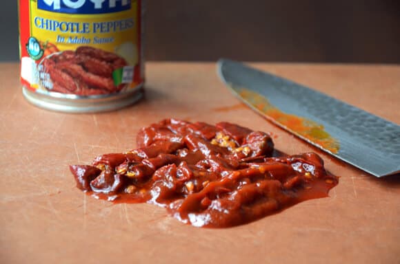 Chopped chipotles