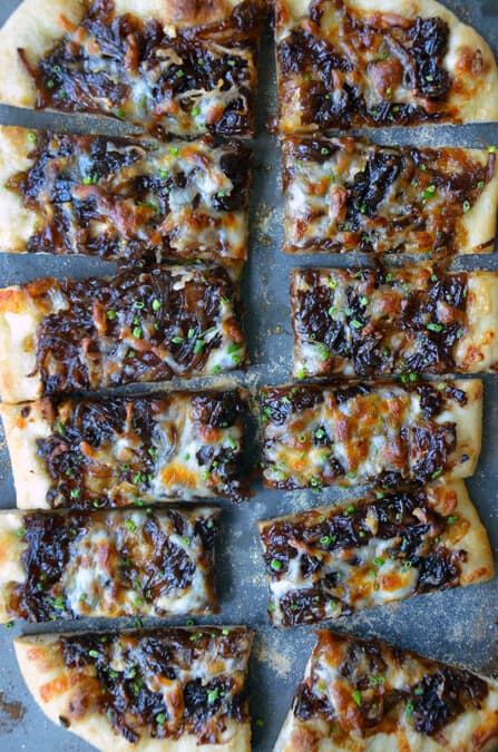 Caramelized Balsamic Onion and Gruyere Pizza