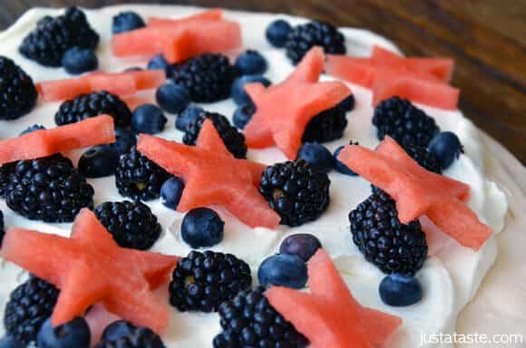 Patriotic Pavlova with Watermelon Stars