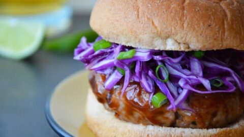 Asian Barbecue Pork Burgers with Slaw