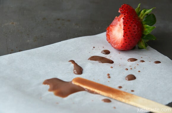 Chocolate Covered Strawberry Fudgesicles