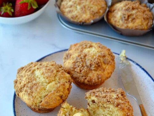 Sour Cream Coffee Cake Muffins With Streusel Just A Taste