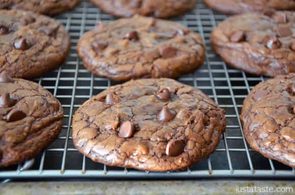 Espresso Chocolate Chip Brownie Cookies