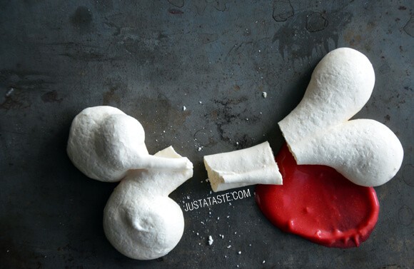 Red Velvet Pudding with Meringue Bones Recipe