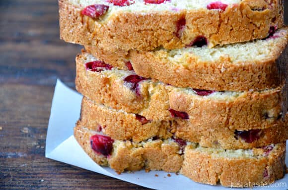 Slices of Cranberry OJ Bread