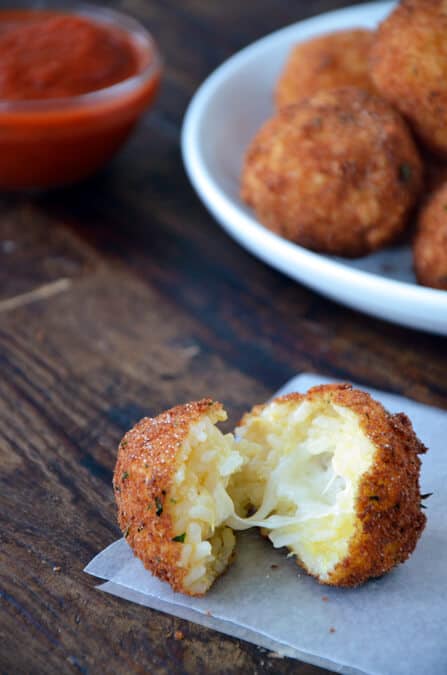 Arancini (Rice Balls) with Marinara Sauce